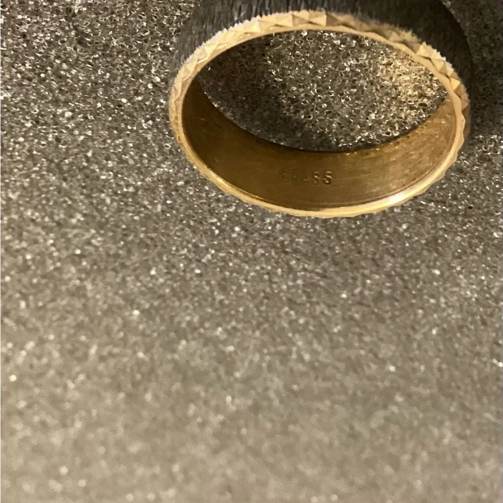 🍁 Brass and Silver Textured Ring Size 10
